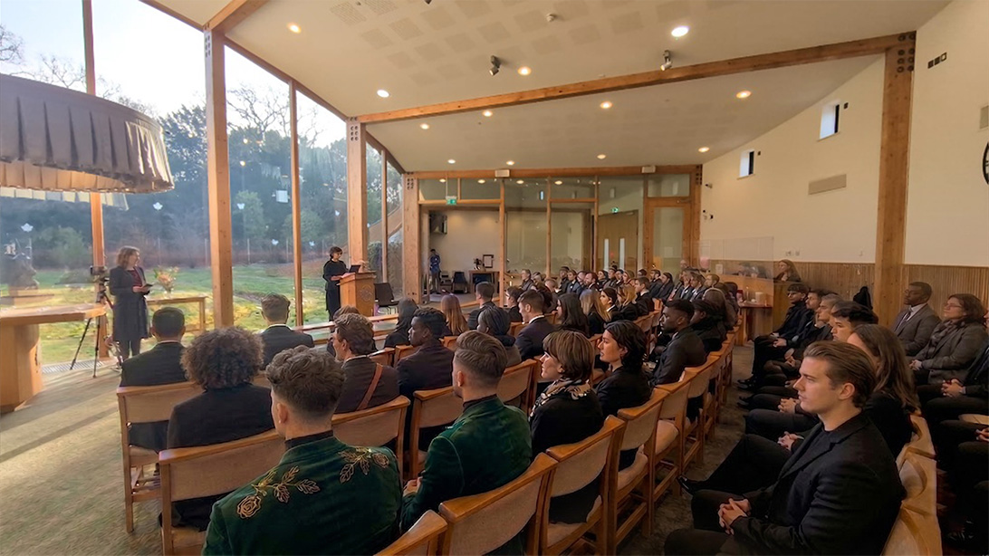 A funeral ceremony conducted by Mandy Forrester